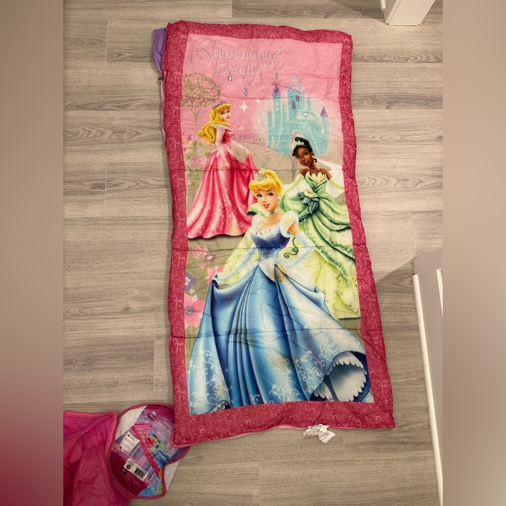 Disney Princess Sleeping Bag with Pink and Blue